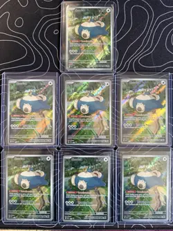 Pokemon TCG Snorlax SVP 051 Holo 151 ETB Promo Card Lot 7x Scarlet Violet - Image 1