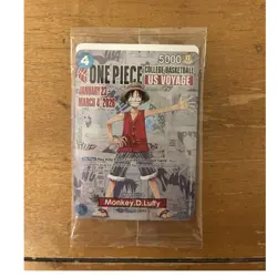 Bandai One Piece Card Game Monkey D. Luffy US Voyage Promo Holo P-055 - Image 1