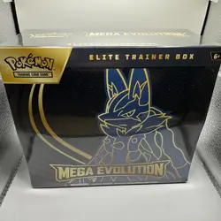 Pokemon Mega Evolution Elite Trainer Box Sealed Lucario Riolu Promo Card - Image 1