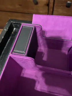Magnetic Card Deck Box Purple Fabric Stitch CCG TCG DND Football Cards Sleeves - Image 5