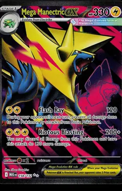 Pokemon Card - Mega Manectric ex Mega Evolution 158/132 Ultra Rare - Image 1