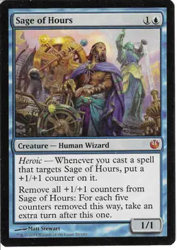 MTG - LP - Sage of Hours B - Creature - Mythic - Journey into Nyx - Image 1