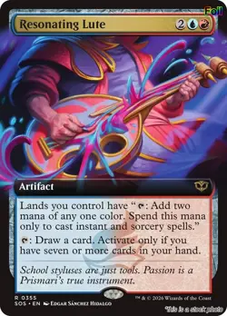 Resonating Lute (Extended Art) [SOS - 355] - NM [Foil] TCG MTG - Image 1