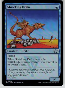 Shrieking Drake Foil Uncommon Modern Horizons 3 272 MTG Near Mint 2024 - Image 1