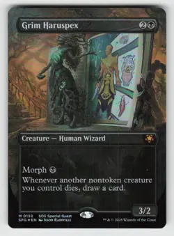 GGC-10 Foil Grim Haruspex (Borderless) 152 Mythic Special Guests Near Mint - Image 1