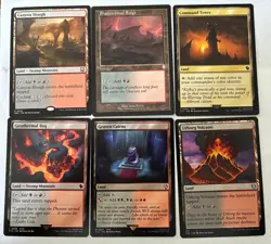 MTG Rakdos (red black) - utility Land Lot - x6 NM regular MTG Commander - Image 1