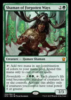 MTG Shaman of Forgotten Ways, Dragons of Tarkir, Heavily Played, English - Image 1