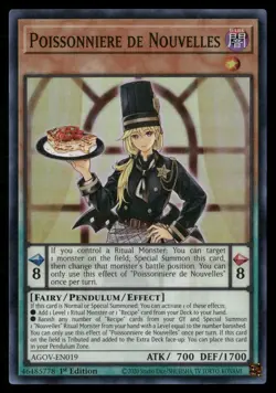 Poissonniere de Nouvelles AGOV-EN019 Super Rare Yu-Gi-Oh 1st Edition Near Mint - Image 1