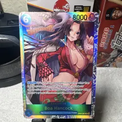 Bandai One Piece CCG Boa Hancock Full Art Foil OP07-051 8000 Character Card - Image 1