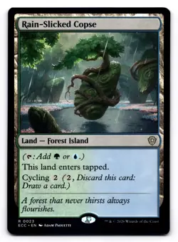 Rain-Slicked Copse NM Commander: Lorwyn Eclipsed 23 MTG Regular Rare - Image 1