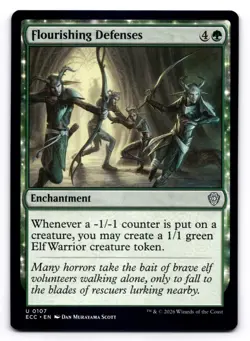 Flourishing Defenses NM Commander: Lorwyn Eclipsed 107 MTG Regular Uncommon - Image 1