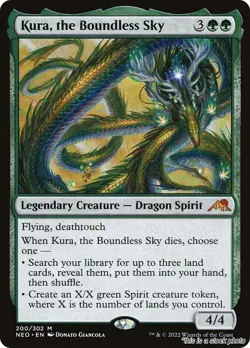 MTG Kura, the Boundless Sky 200 Kamigawa: Neon Dynasty NM Magic - Image 1