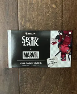 MTG Secret Lair x Deadpool I Fixed It Pool Party Foil Edition New Rare IN HAND - Image 1