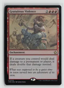 Gratuitous Violence 0715 Foil Foundations FDN MTG Magic - Image 1
