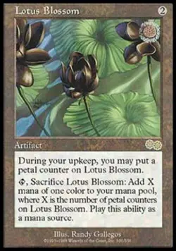 Lotus Blossom - Medium Play MTG Urza's Saga - Image 1