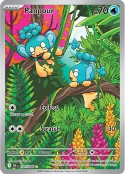 Pokemon - Panpour 101/086 Black Bolt - Holo Illustration Rare - NM - Image 4