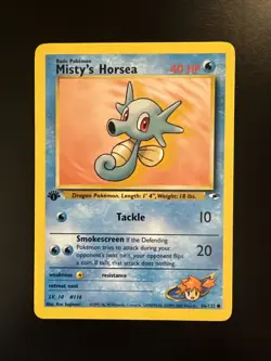 Misty's Horsea 86/132 Gym Heroes 1st Edition Pokemon - Image 1