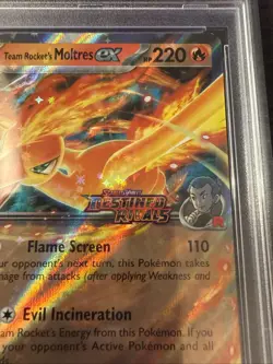 Team Rocket’s Moltres EX 031/182 Stamped 2025 Pokemon UPC Destined Rivals PSA 10 - Image 2