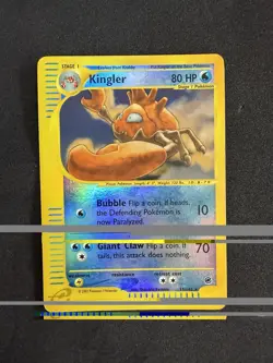 Pokemon TCG Kingler Expedition Base Set Reverse Holo Card 15/165 - Image 1