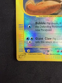 Pokemon TCG Kingler Expedition Base Set Reverse Holo Card 15/165 - Image 4