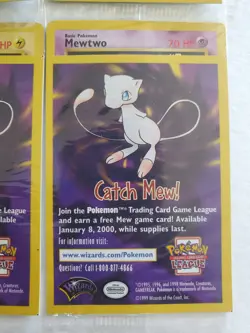 Pokemon The First Movie Full Set Promo Card Sealed 1999 WB Gold Stamp Catch Mew - Image 5