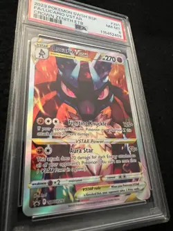 2023 POKEMON SWSH BLACK STAR PROMO #291 FULL ART/LUCARIO VSTAR PSA 8 - Image 2