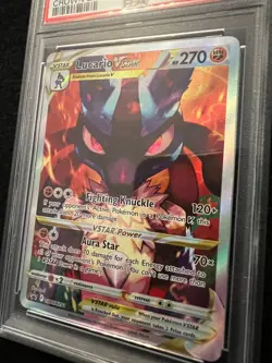 2023 POKEMON SWSH BLACK STAR PROMO #291 FULL ART/LUCARIO VSTAR PSA 8 - Image 4