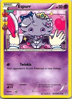 Pokemon TCG Pokemon Espurr Common Radiant Collection RC14/RC32 - Image 1