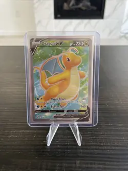 Pokemon TCG Dragonite V (Full Art) Pokemon GO 076/078 Holo Ultra Rare - Image 1
