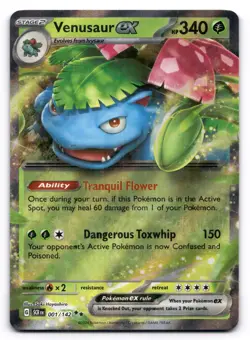 Venusaur ex NM 1/142 Holo Stellar Crown Pokemon Double Rare - Image 1