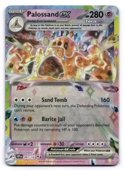 Palossand ex NM 091/191 Holo Surging Sparks Pokemon Double Rare - Image 1