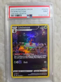 Pokemon TCG Kricketune Crown Zenith: Galarian Gallery GG02/GG70 PSA 9 Mint - Image 1