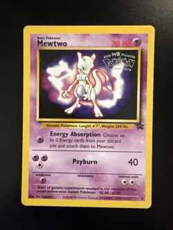 Mewtwo 3 Black Star Movie Promo Stamped Vintage Pokemon - Image 1
