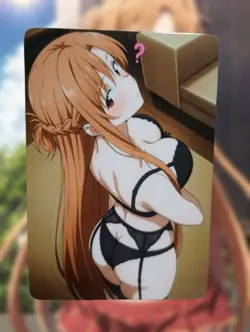 Asuna Yuuki Sword Art Online Anime Waifu Sexy Goddess Doujin Lewd Hentai Card - Image 1