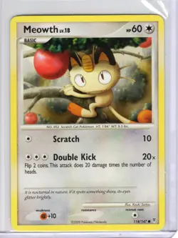 Pokemon Meowth - 114/147 - Common Near Mint Supreme Victors - Image 1