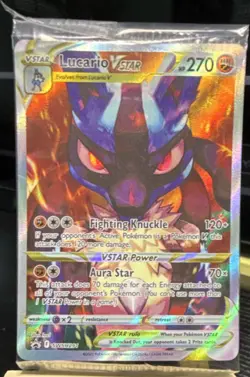 Pokemon Lucario VSTAR SWSH291 Promo Full Art Holo English 270 HP Card “ sealed” - Image 1