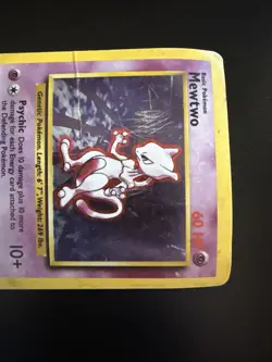 Mewtwo 10/102 Base Set Shadowless Holo Rare Pokemon - Image 3