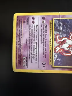 Mewtwo 10/102 Base Set Shadowless Holo Rare Pokemon - Image 4