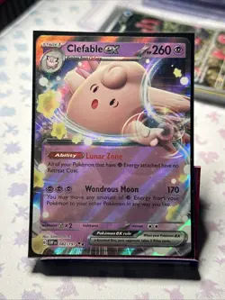 2023 Pokemon Scarlet Violet Obsidian Flames Clefable ex 82 /197 Double Rare - Image 1