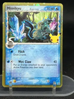 Mimikyu SWSH136 BLACK STAR PROMO COSMOS HOLO Pokemon Card Celebrations TCG 2021 - Image 1