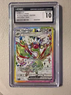 2024 Pokemon Scarlet & Violet Surging Sparks Full Art Flygon ex #222 CGC 10 - Image 1