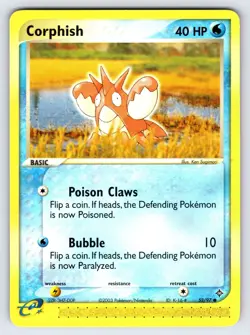 Corphish 52/97 2003 EX Dragon Pokemon Card TCG Nintendo Sugimori Common - VLP - Image 1