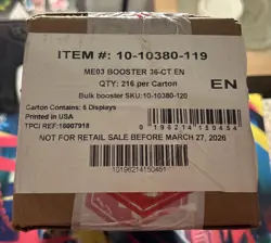 Pokemon Perfect Order ME03 - Booster Box Case (6 Booster Boxes) New & Sealed 🔥 - Image 2