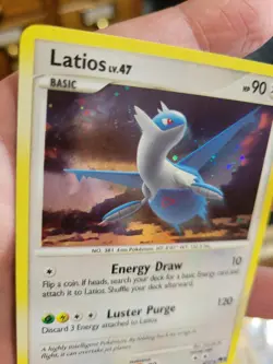 Pokemon TCG Pop Series 7 Rare Holo Latios 4/17 light play - Image 2