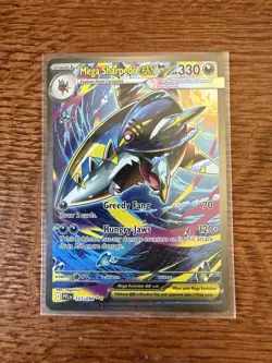 Pokemon TCG Mega Sharpedo EX 127/094 BREAKpoint Secret Rare Full Art Holo - Image 1