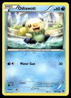 Oshawott 30/114 Common Steam Siege Pokemon NM/M - Image 1