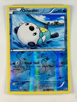 Oshawott 2013 Pokemon Legendary Treasures Reverse Holo #37/113 * Light Play - Image 1