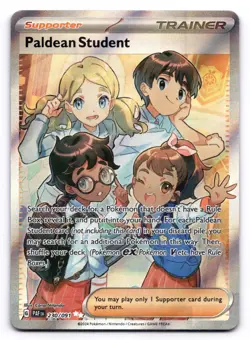 Paldean Student NM Paldean Fates 230/091 Pokemon TCG Holo - Image 1
