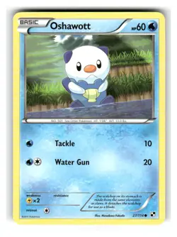 Oshawott 27/114 Common Black & White Pokemon Lightly Played - Image 1