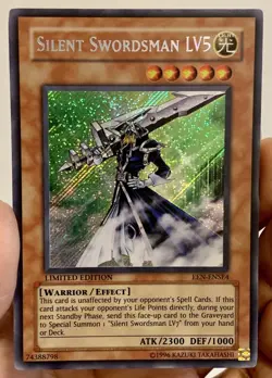 Yugioh Vintage 2005 Silent Swordsman LV5 EEN-ENSE4 Secret Rare NM/VLP w/Tracking - Image 1